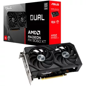   ASUS Video Card AMD Dual Radeon RX 9060 XT 8GB GDDR6 (DUAL-RX9060XT-8G) VGA, PCIe 5.0, 1xHDMI 2.1b, 2xDisplayPort 2.1a