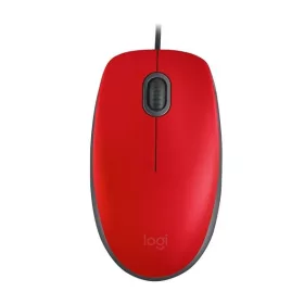   Logitech Egér - M110 (Vezetékes, Optikai, USB, 1000 DPI, piros)