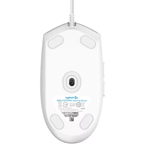LOGITECH G102 LIGHTSYNC Corded Gaming Mouse - WHITE - USB - EER
