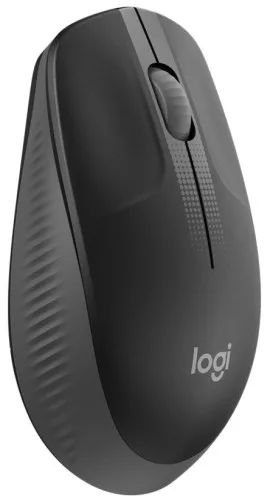 Logitech M190 teljes méretű vezeték nélküli optikai egér sötétszürke-fekete (910
