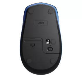   Logitech M190 teljes méretű vezeték nélküli optikai egér kék-fekete (910-005907)