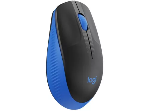Logitech M190 teljes méretű vezeték nélküli optikai egér kék-fekete (910-005907)