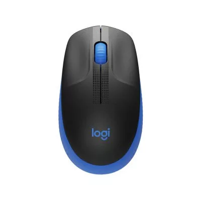 Logitech M190 teljes méretű vezeték nélküli optikai egér kék-fekete (910-005907)