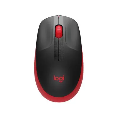 Logitech M190 teljes méretű vezeték nélküli optikai egér piros-fekete (910-00590