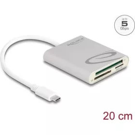   Delock USB Type-C  kártyaolvasó Compact Flash, SD vagy Micro SD memóriakártyákhoz