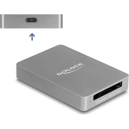 Delock USB Type-C kártyaolvasó alumínium házban CFexpress vagy XQD memória kártyákhoz