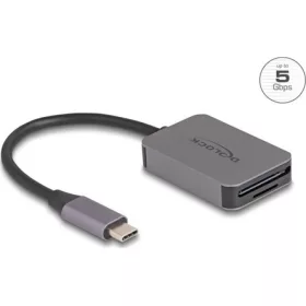   Delock USB Type-C  kártyaolvasó alumínium házban SD vagy Micro SD memória kártyákhoz