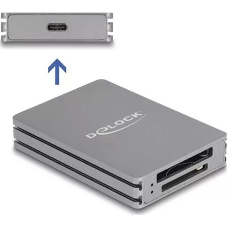 Delock USB Type-C  kártyaolvasó SD Express és CFexpress B-típusú memóriakártyákhoz
