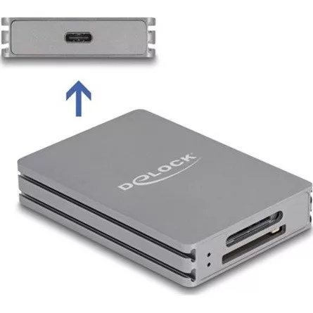 Delock USB Type-C  kártyaolvasó SD Express és CFexpress A-típusú memóriakártyákhoz
