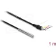 Delock hőmérséklet-érzékelő kábel 3,5 mm-es 3 tűs sztereó jack csatlakozó DS18B20, 1 m