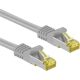 Goobay RJ45 CAT7 S/FTP -> RJ45 CAT7 S/FTP M/M adatkábel 0.5m szürke