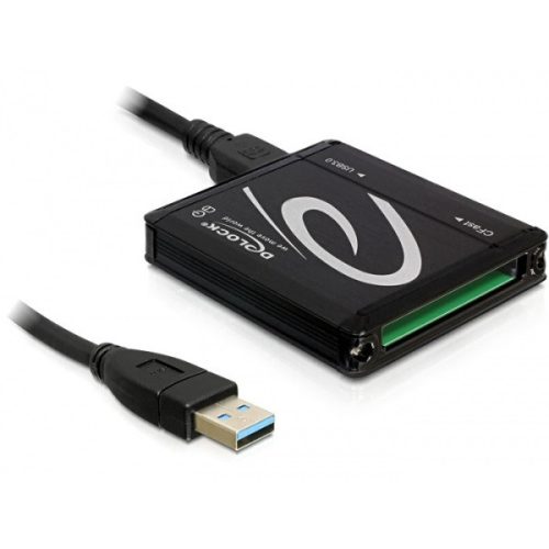 Delock Kártyaolvasó - 91686 (USB3.0, CFast I / II, Max.: 5Gb/s, aluminium, fekete)