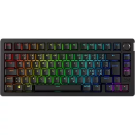   HP HyperX Alloy Rise 75 Wireless Bluetooth / vezeték nélküli angol (US) gaming HyperX Red mechanikus billentyűzet fekete