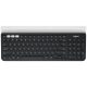 LOGITECH K780 Multi-Device Wireless Keyboard - DARK GREY/SPECKLED WHITE - UK - 2.4GHZ/BT - INTNL-973