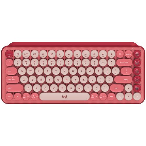 LOGITECH POP Keys Bluetooth Mechanical Keyboard - HEARTBREAKER ROSE - US INT'L