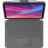 Logitech iPad (10.gen) Combo Touch tablet billentyűzet-tok szürke UK