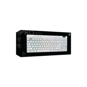  LOGITECH Billentyűzet - G Pro Lightspeed RGB Mechanikus Gaming Vezetékes TKL (Tactile) UK, Fehér