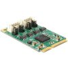 Delock Mini PCIe I/O PCIe teljes méret 2 x Serial RS-422 / 485  600 W Surge