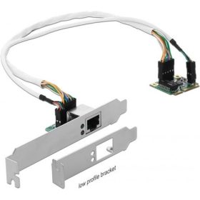   Delock RTL8111H 1Gb/s Mini PCIe x1 RJ45 hálózati adapter low profile