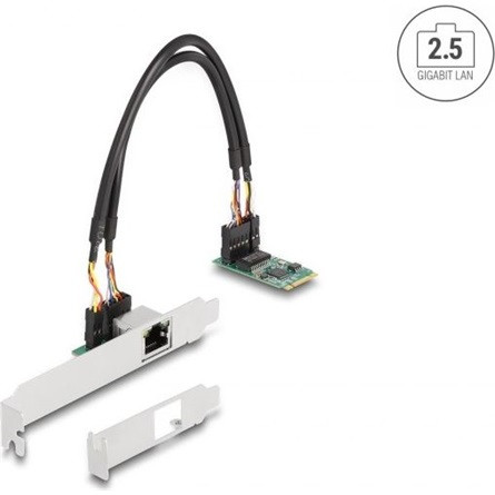 Delock 2,5Gb/s M.2 2242 RJ45 hálózati adapter low profile