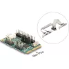 Delock Mini PCIe I/O PCIe teljes méretű 1 x párhuzamos, 2 x soros RS-232 tápfeszültséggel 5 V / 12 V