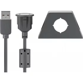   Goobay USB 2.0 nagy sebességű hosszabbító kábel tartókonzollal, fekete 1.2m