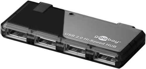 Goobay 4 portos USB 2.0 Hi Speed HUB fekete