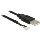 Delock USB-A 2.0 -> V5 A 5pin camera M/F adatkábel 1.5m fekete