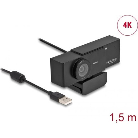Delock 96400 UHD webkamera fekete