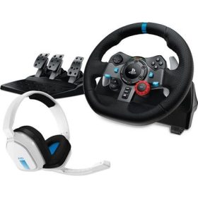  LOGITECH G29 Driving Force Racing Wheel for PlayStation5 and PlayStation4 - WHITE - USB