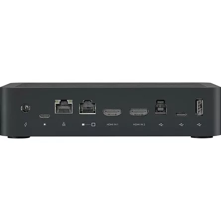 Logitech Rally Table Hub 2-portos USB-C HDMI RJ45 videokonferencia hub fekete