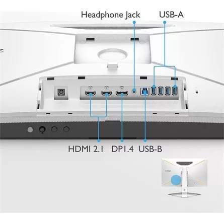 BenQ Monitor 27" - EX2710U (IPS, 16:9, 3840x2160, 1ms, 300cd/m2, 90% DCI-P3, 2xHDMI, DP, Freesync, 144Hz)