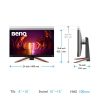 BenQ Monitor 27" - EX270QM (IPS, 16:9, 2560x1440, 1ms, 400cd/m2, 3xUSB-A, 2xHDMI, DP, Freesync, 240Hz, mag. áll., forg.)