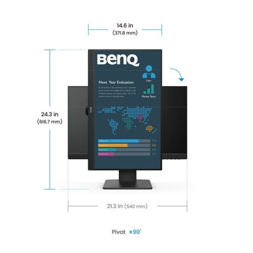 BENQ IPS monitor 23,8" BL2486TC 1920x1080, 250 cd/m2, 5ms, 100 Hz, Eye Care, HDMI, DisplayPort, USB-C, hangszóró