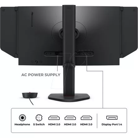 BenQ ZOWIE Monitor 24,1" - XL2566X+ (Fast TN, DyAc 2, 16:9, 1920x1080, 1ms, 320cd/m2, 3xHDMI, DP, mag.áll., 400Hz)