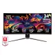 MSI DT MSI Monitor GAMING MPG 341CQPX QD-OLED Ívelt 34" UWQHD 3440x1440 21:9, 240Hz, 1500000:1, 0,03ms, 2x HDMI, DP, USB-C