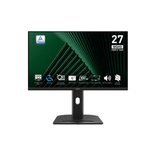 MSI DT MSI Monitor Business PRO MP275QPG 27" QHD 2560x1440, IPS 16:9 100Hz, 1 ms, 2x HDMI, DP,  Black