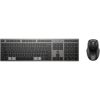 HP 720 Bluetooth / vezeték nélküli magyar membrán billentyűzet + egér fekete-szürke