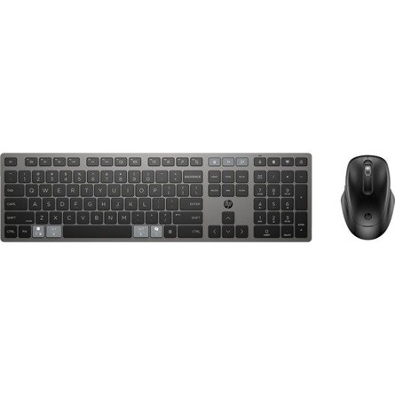 HP 720 Bluetooth / vezeték nélküli magyar membrán billentyűzet + egér fekete-szürke