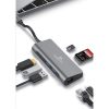 GEMBIRD Adapter, USB-C - USB HUB + HDMI + PD + Kártyaolvasó + LAN RJ45