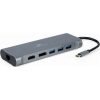 GEMBIRD USB Type-C 8-in-1 Multi-Port Adapter Space Grey