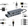 GEMBIRD USB Type-C 8-in-1 Multi-Port Adapter Space Grey
