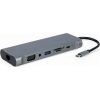 GEMBIRD USB Type-C 8-in-1 Multi-Port Adapter Space Grey