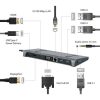 Gembird A-CM-COMBO9-01 multi-port 9-port USB-C adapter szürke