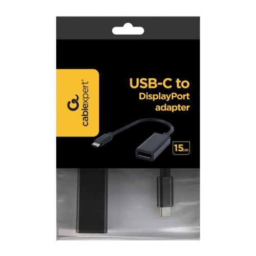 VEZ Gembird Átalakító - A-CM-DPF-02 (USB Type-C - DisplayPort adapter 4K, 15cm kábel)