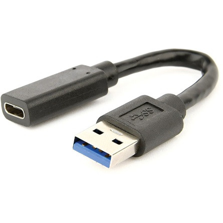 Gembird USB-C -> USB-A 3.2 Gen 1 M/F adapter 0.15m fekete