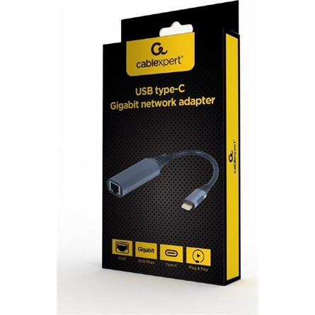 Gembird 16Gb/s USB-C RJ45 hálózati adapter