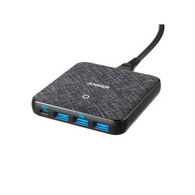   Anker, PowerPort Atom III Slim 45W USB C x1, 20W  3 x USB A EU Black Fabric