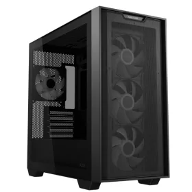   ASUS PER ASUS Ház A21 Plus, Tápegység nélkül, Fekete, Üvegfalú