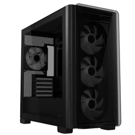  ASUS PER ASUS Ház A23 Plus, Tápegység nélkül, Fekete, Üvegfalú